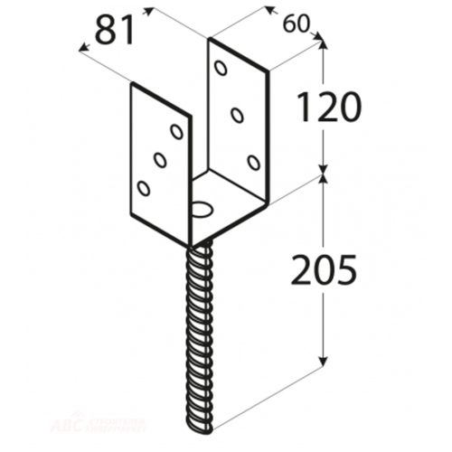 Планка PS03 80/60/120 (10) 12201