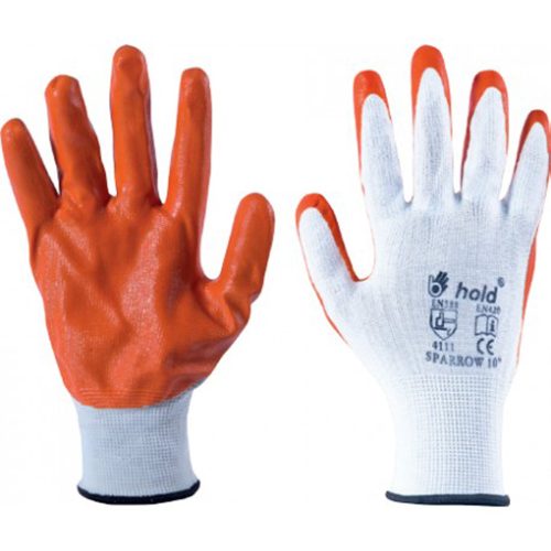 Ръкавици полиестер топени в нитрил (10) card sparrow 70507002.10