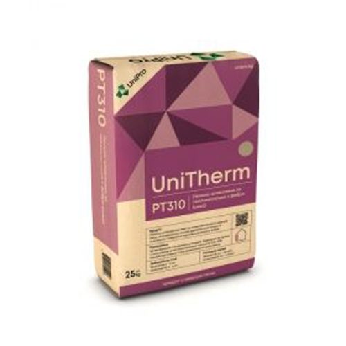 УНИКАЛПРОЕКТ ЛЕПИЛО-ШПАКЛОВКА ЗА ТОПЛОИЗОЛАЦИЯ С ФИБРИ СИВО 25КГ РТ310 11000003