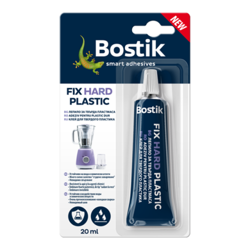 Лепило за твърдо PVC Bostik поливинилхлоридно 20 г, прозрачно, Fix Hard Plastic