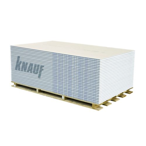 Гипсокартонена плоскост KNAUF (тип GKB, стандартна серия), 12.5 мм (600×2000 мм) – 1.20 m² / ~11 кг (~9.2 kg/m²)