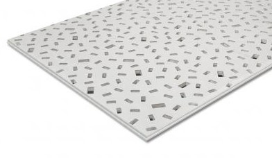 Гипсокартонена плоскост звукопоглъщаща (акустично абсорбираща) KNAUF Cleaneo Akustik (FF 12/25Q, бял воал), 12.5 мм (1200×2000 мм) – 2.40 m² / ~31.2 кг (~13.0 kg/m²)