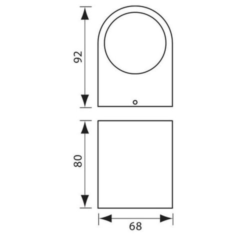 ФАСАДЕН АПЛИК 230V ЧЕРЕН 1хGU10 BK IP44 004246
