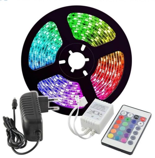ЛЕНТА RGB + ЗАХРАНВАНЕ + КОНТРОЛЕР КОМПЛЕКТ ВИВА RGB BAGRA LED 30 SMD5050 - 3М SET 004496