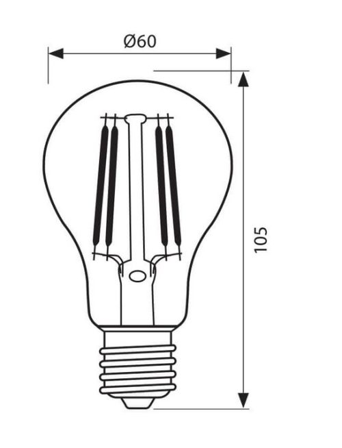 Крушка AFO60 LED 8w E27 CL VIV004090