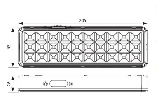 Аварийно тяло RACER LED-M 3w LI-LOV 3.7v 1000mah VIV004032