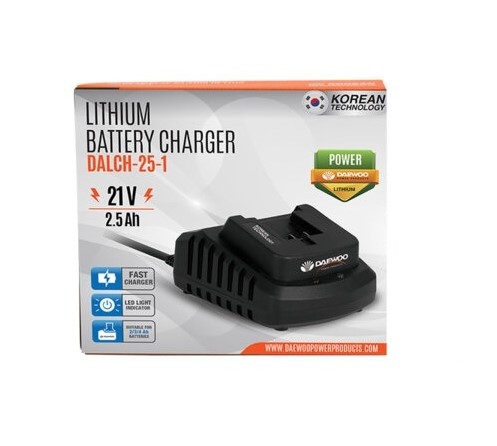Зарядна станция Dаewoo "UNI-BAT" 21V, 2.5Ah + 2бр. Батерия Dаewoo "UNI-BAT" 20V, 2.0Ah, START PACK Li 2