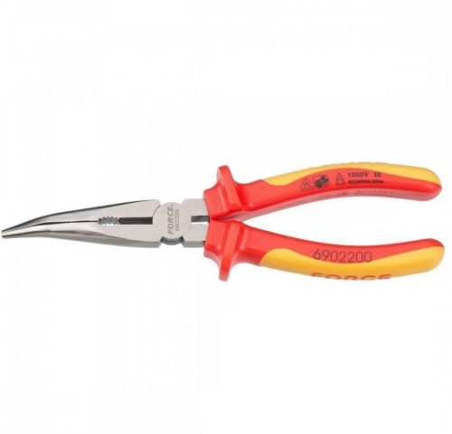 Клещи изолирани закривени 1000V 160mm-6", FORCE JN10498