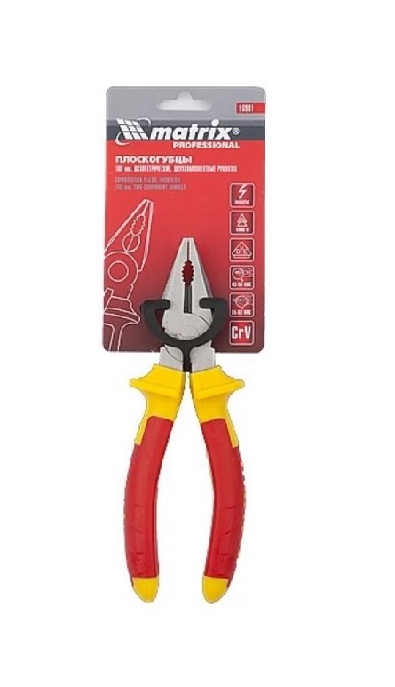 Клещи комбинирани Insulated, 160mm, 2K дръжки, MTX 169019