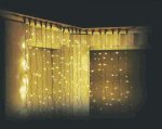 ЗАВЕСА LED 20 СТРИНГА 2Х2М 500 LED ТОПЛО БЯЛ 30W 9М КОНТРОЛЕР IP44 Real 1 0000014037