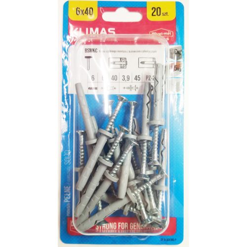 ПИРОН + ДЮБЕЛ ЦИЛИНДРИЧЕН ЯКА /WM/BSM-6х40 191132640-1