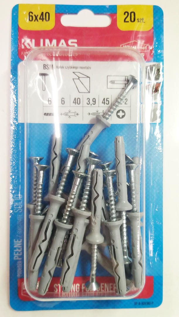 0000014246 ПИРОН-ДЮБЕЛ СКРИТА ЯКА /WM/BSM-6x40 191122640-1