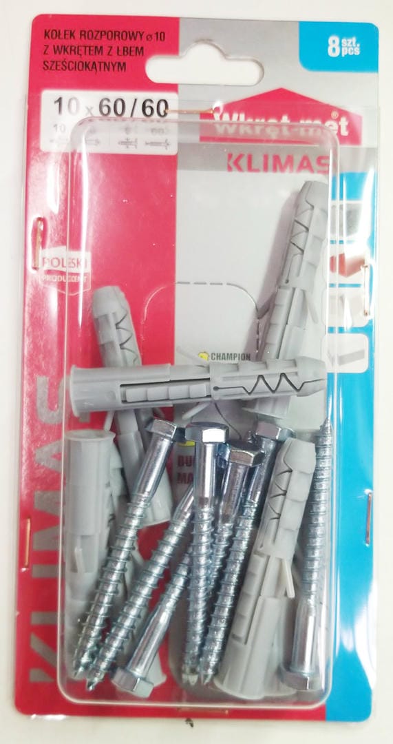 0000014249 ДЮБЕЛ ЗА БЕТОН+ВИНТ Ш-Н/WM/BK-10х60 191221060-1