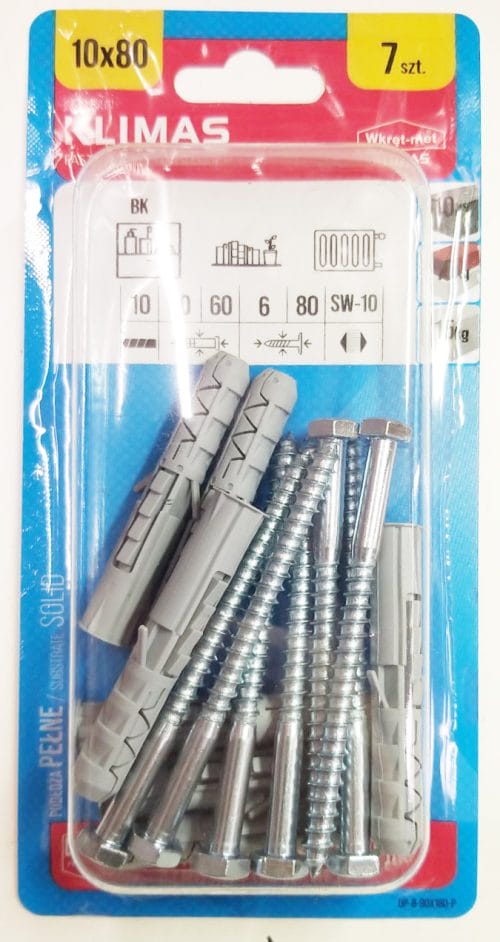 ДЮБЕЛ ЗА БЕТОН+ВИНТ Ш-Н/WM/BK-10х80 191221080-1