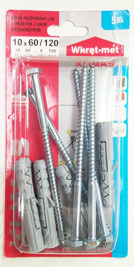 0000014252 ДЮБЕЛ ЗА БЕТОН+ВИНТ Ш-Н/WM/BK-10х120 1912210120-1