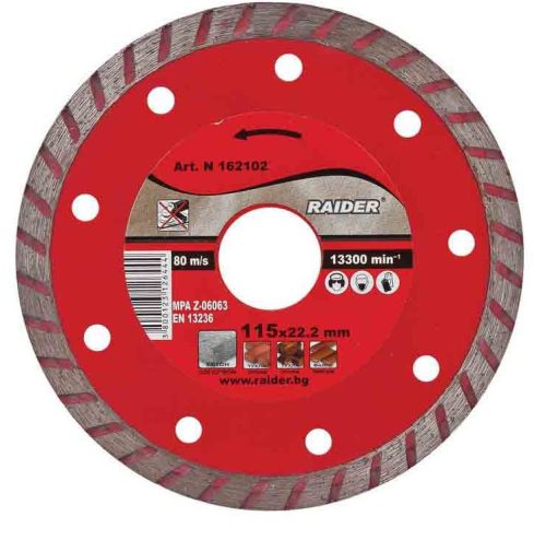 Диск диамантен Turbo 180x22.2mm RAIDER RD-DD07 162108