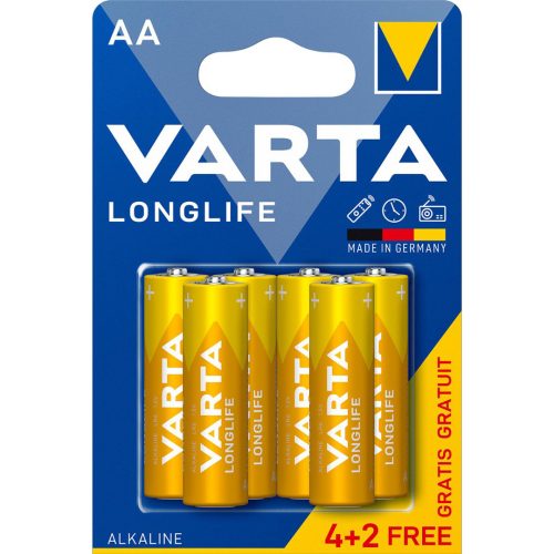 Батерия VARTA LONGLIFE алкална АА 4+2БР *71325 070326