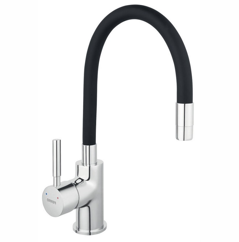 0000015766 Смесител за куня ZUMBA BZA4B с гъвкав PVC черен чучур