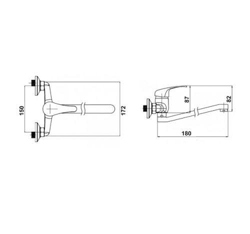 Стенен смесител за кухня Forma Vita Алкала HT-6224-2