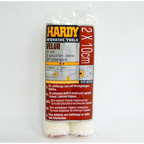 Валяк велур мини 10см,4мм,15мм, опaковка - 2бр.0123-381510