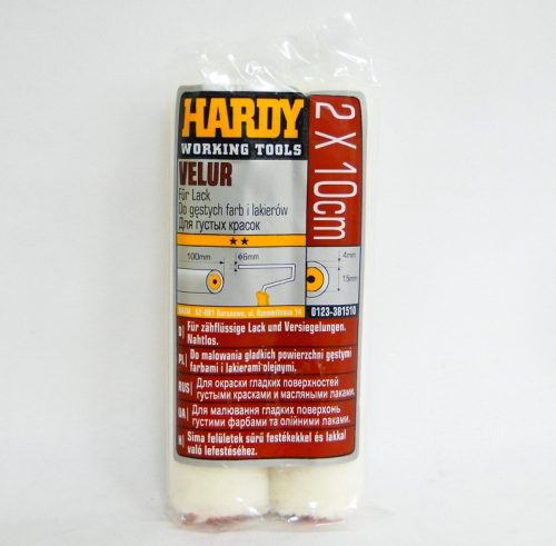 Валяк велур мини 10см,4мм,15мм, опaковка - 2бр.0123-381510