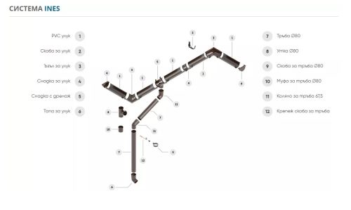 Крепеж за скоба за вод.тръба l120