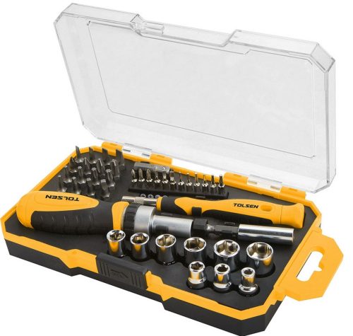 Комплект отвертка с битове и вложки 42 части Tolsen 20041