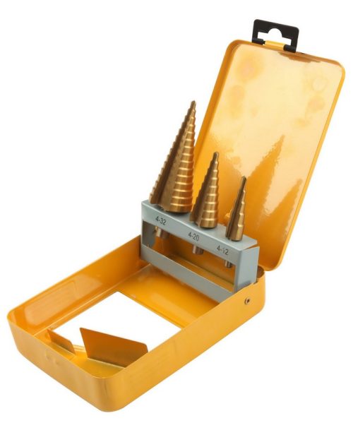 Комплект стъпаловидни свредла HSS TITAN 3 части Tolsen 75878