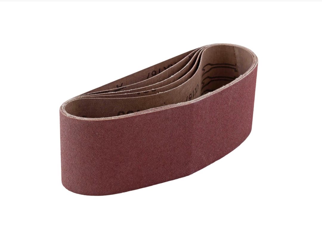 0000017669 Шкурка за лентов шлайф 75х457mm Р100 5бр./опаковка Raider 183114