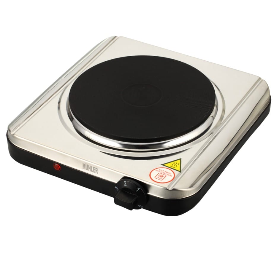 0000019011 Котлон електрически Muhler MHP-153-CS, 1500W, Корпус от неръждаема стомана, Размер на плочaтa 185 мм, 5 степени на работа, Светлинен индикатор