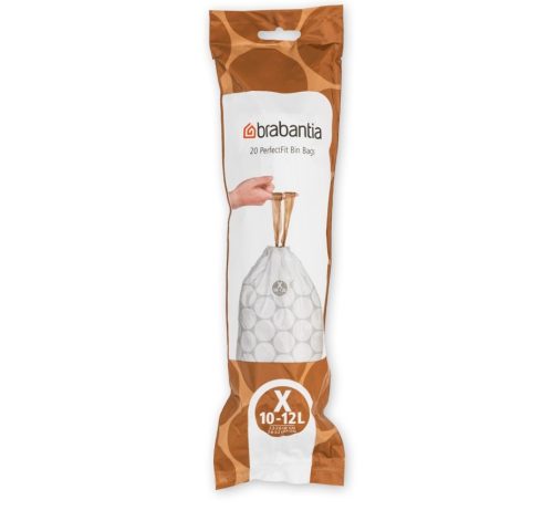 Торба за кош размер Х (NewIcon/Bo), 10-12L, 20 броя, бели BRABANTIA