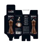 Дървена Мелница за Сол/Пипер, Бук, Керамичен Механизъм 5.7x5.7x15.3 см - Brio Salt Pepper 107103 1 0000019608