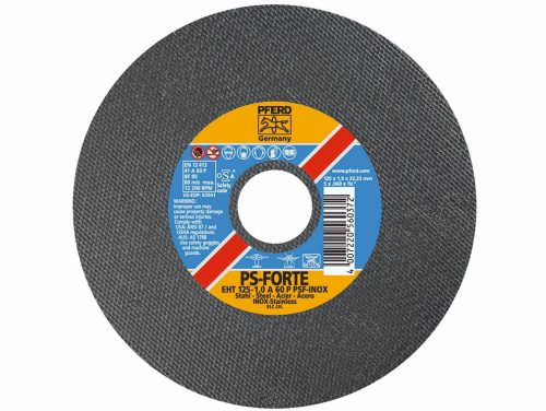 Умерено твърд карбофлексов диск PFERD A60 P PSF-INOX, ø 125, 1,0 мм, 25 бр. в кутия