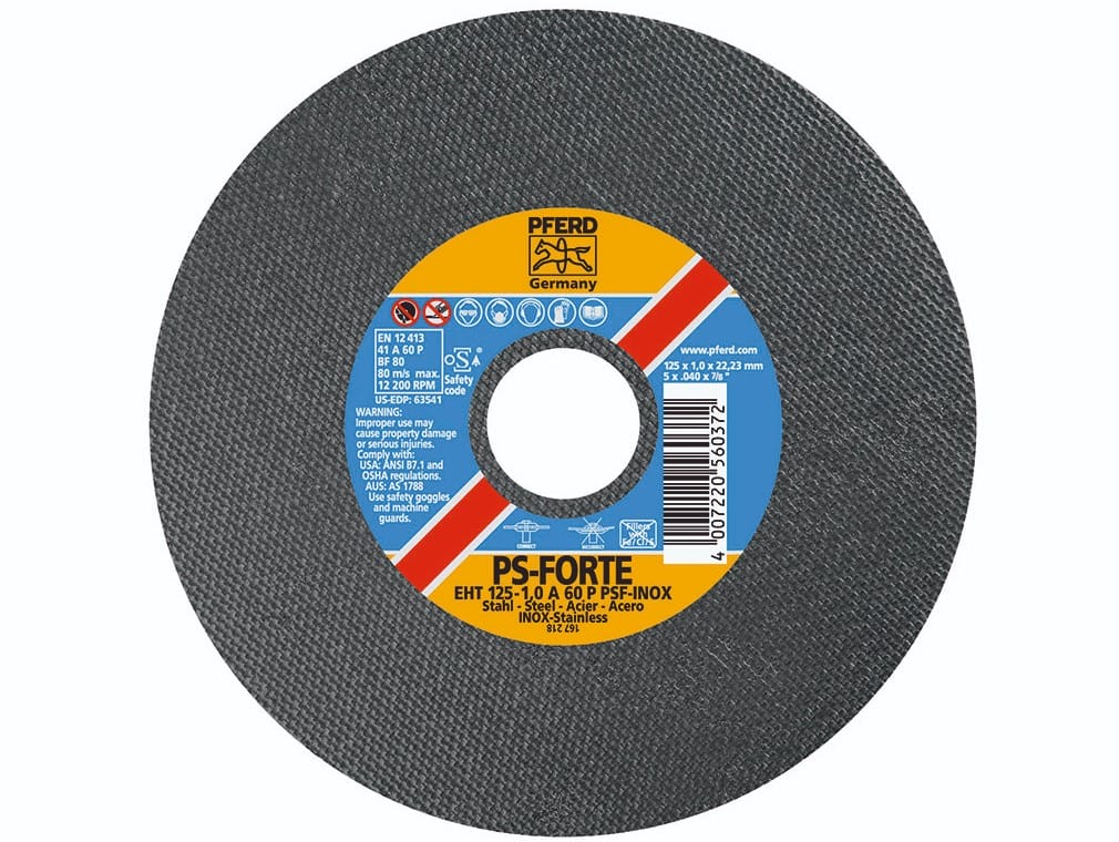 0000021012 Умерено твърд карбофлексов диск PFERD A60 P PSF-INOX, ø 115, 1,0 мм 0061730100