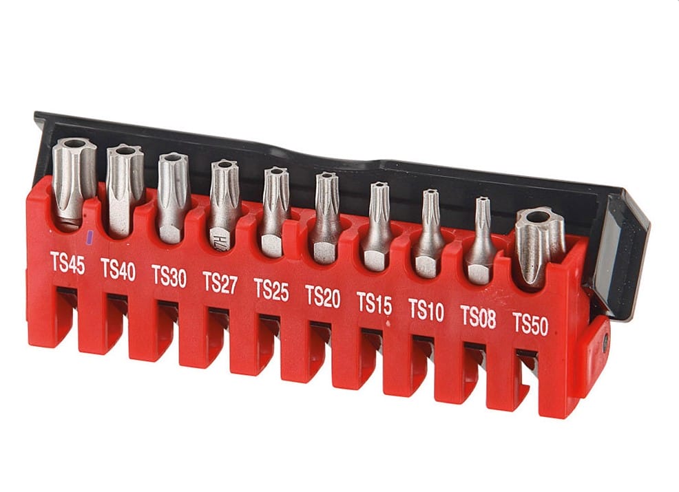 0000021261 Накрайници звезда (5 лъча) 1/4" к-т 10 части | FORCE Tools JN99030