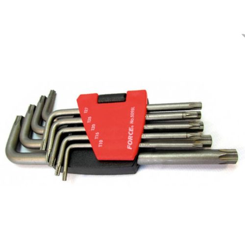 Шестограми Г-образни TORX удължени (Т10-Т50) 9 бр.к-т FORCE Tools JN62851