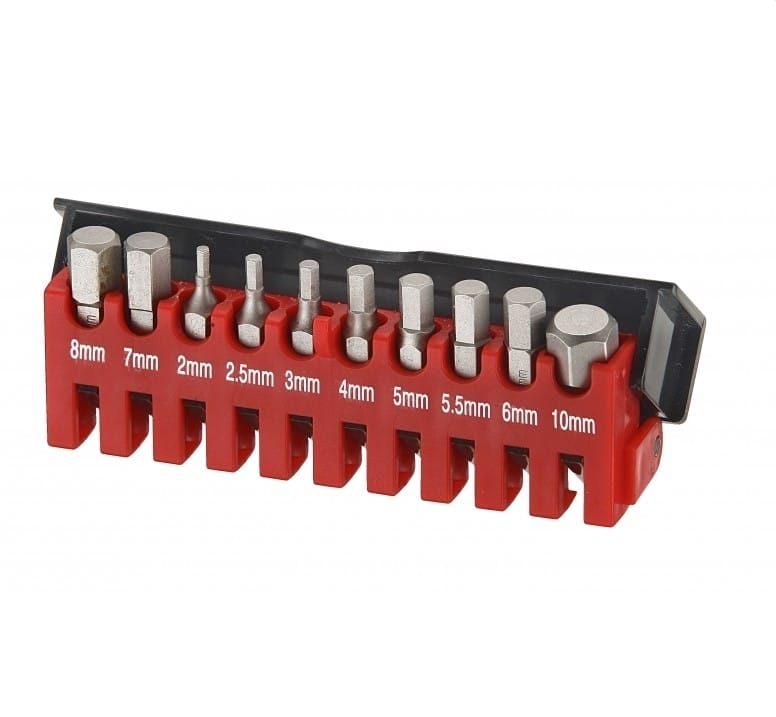 0000021334 Накрайници шестограми 1/4" комплект 10 ч. FORCE Tools JN62857