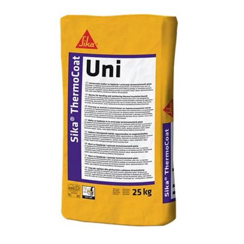 Лепило-шпакловка за XPS/EPS Sika ThermoCoat UNI, 25 кг, сив