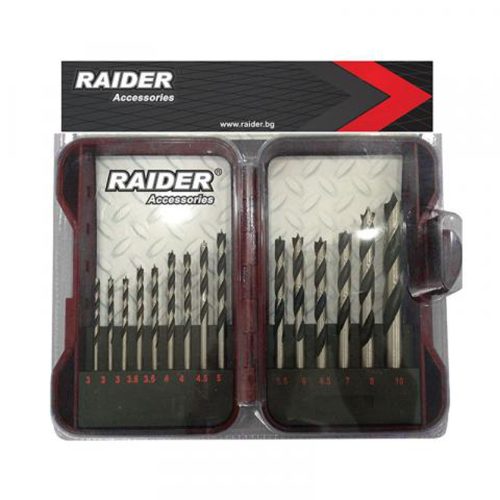 Свредла за дърво 15бр. ø3-10mm к-т К-Т Raider 157791