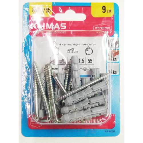 ДЮБЕЛ ЗА БЕТОН+L-КУКА 10х50/WM/BP-10 191521050-1