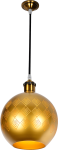 Висящо осветително тяло GAUSS GS-619834 – сферичен златен абажур, 1×E27, Ø21 × 19 см 1 0000023206