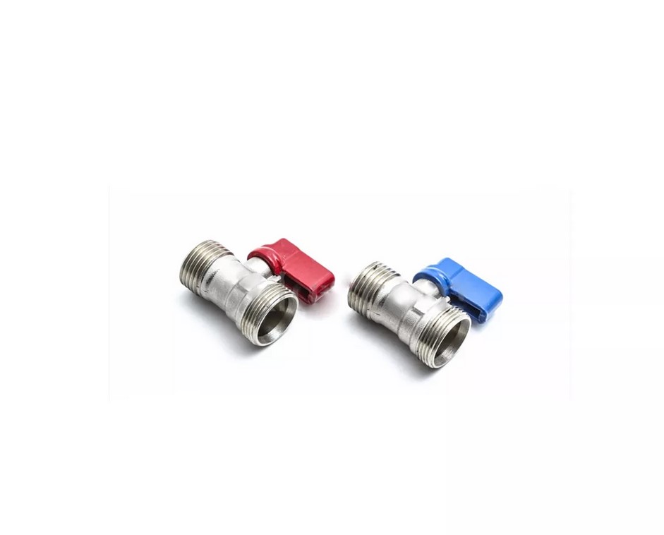 0000023852 Сферичен кран ffмини-cr/ni 1/2"синя/червена