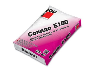 Циментова замазка Baumit Солидо E160 25кг - 48бр/палет