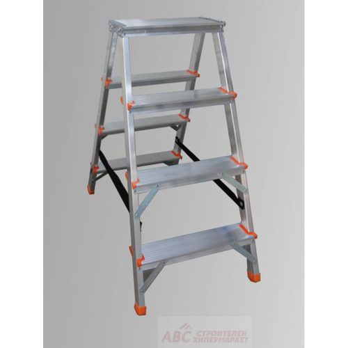 Двустранна алуминиева стълба 2х4 203 Арон al-вss 4