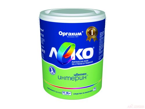 Интериорна боя - Латекс Леко Интерин, зелена ябълка 2.5л