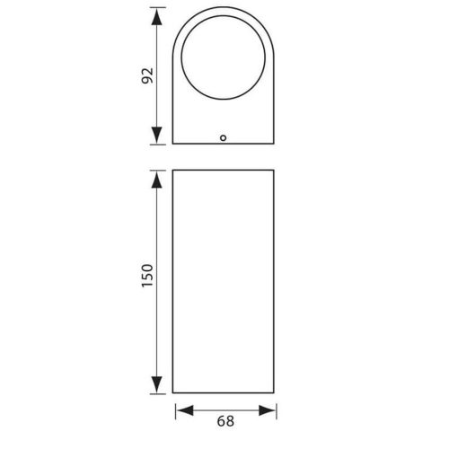 ФАСАДЕН АПЛИК ЛАМПА 230V Ч. КР. PORTO/R 2хGU10 BK IP44 004247
