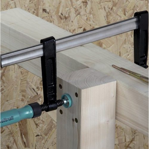 Стяга винтова Wolfcraft с метални челюсти 80х300 мм, SC 105WLF159