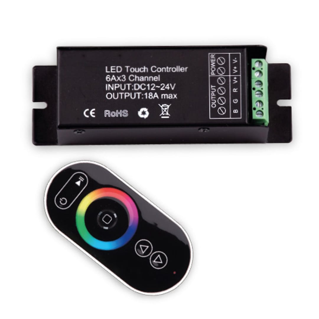 0000001009 СТОЖИ RF TOUCH КОНТРОЛЕР ЗА RGB СВЕТОДИОДНО ОСВЕТЛЕНИЕ 216W RGBRFC5T