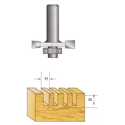 Фрезер за оберфреза ø31.75 H6.35 B9.37mm опашка ø8mm с лагер  154409