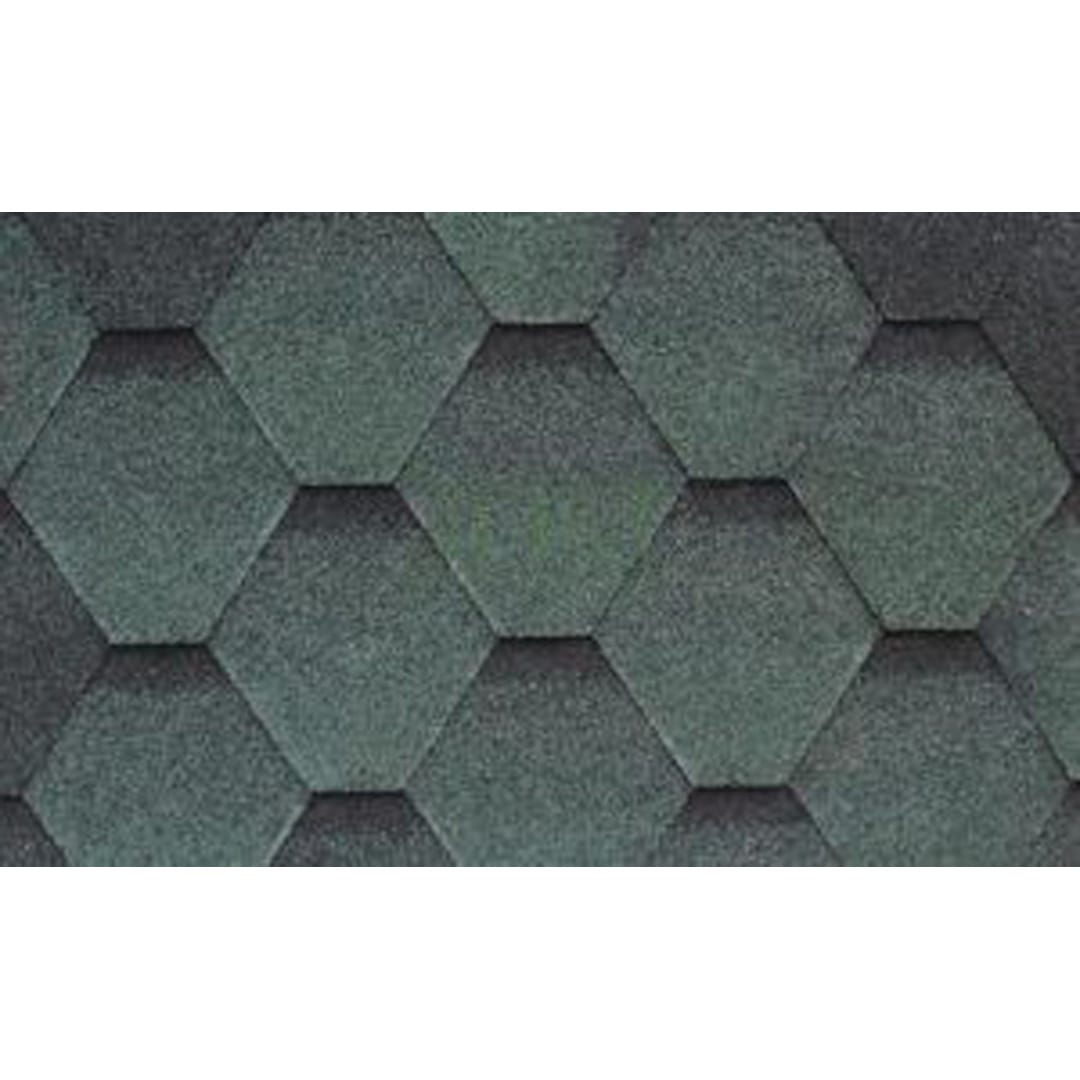 0000004067 Битумна керемида ECO LIGHT стандарт зелено с отенък-пчелна пита/3 м2/22 бр пакет